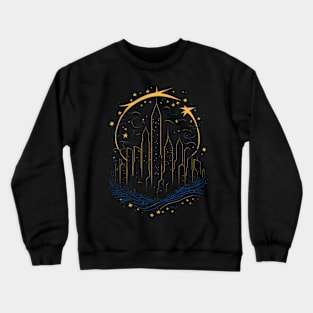Starry Night Cityscape Crewneck Sweatshirt